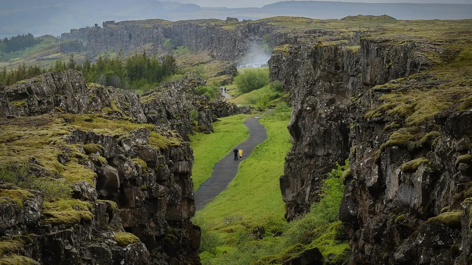Hikers crossing open Highland terrain on Ancient Trails