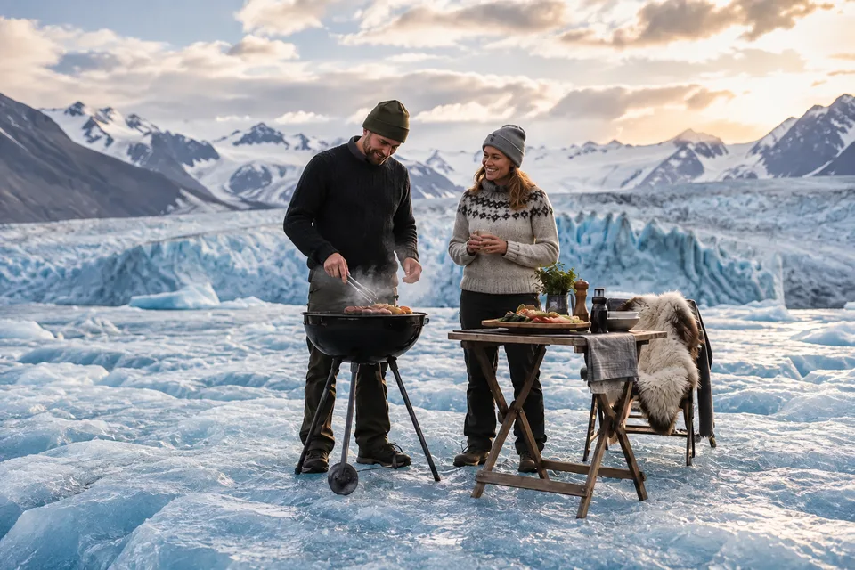 AI-generated illustration of Glacier Barbecue